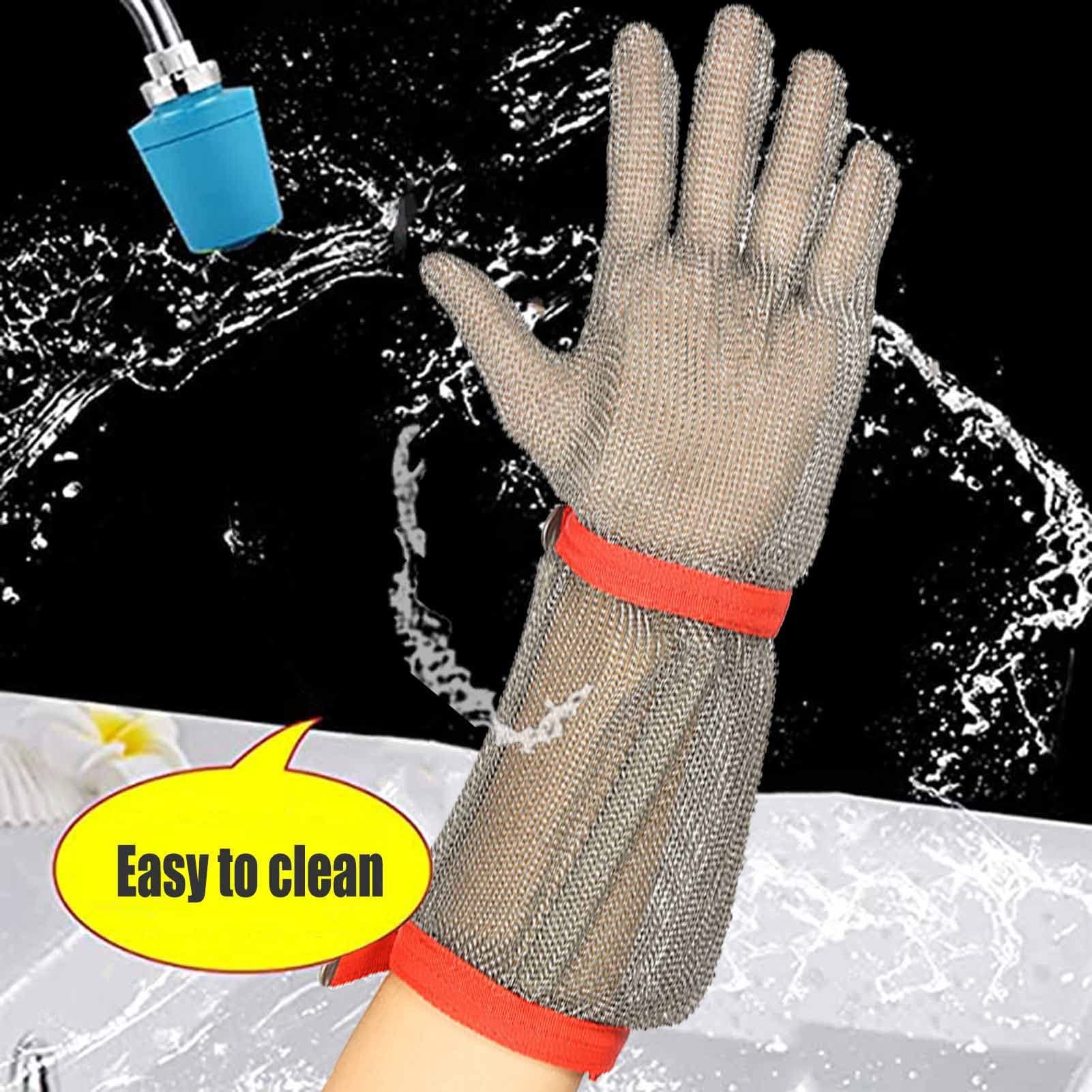 Cut Resistant Gloves Rękawice Chroniące Przed Przecięciem Metalu Rękawice Łańcuchowe, Rękawice Ochronne Do Cięcia Mięsa Szefa Kuchni, Antypoślizgowe Łatwe W Czyszczeniu