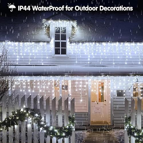 Miniatura 6 de 320LED Luces solares de Navidad al aire libre impermeables decoraciones de Navidad luces de cortina