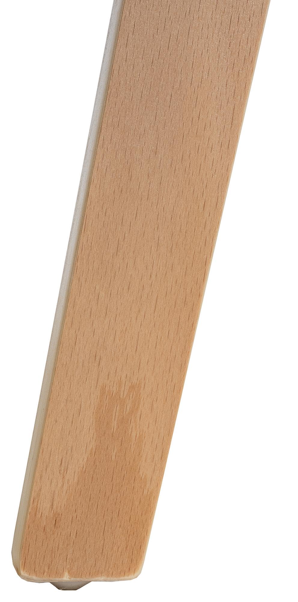 CLP Esszimmerstuhl ergonomisch Kingston, gepolsterte umlaufender Rückenlehne, Kunstlederbezug & Holzgestell, belastbar bis 150 kg, Farbe:Natur/Creme