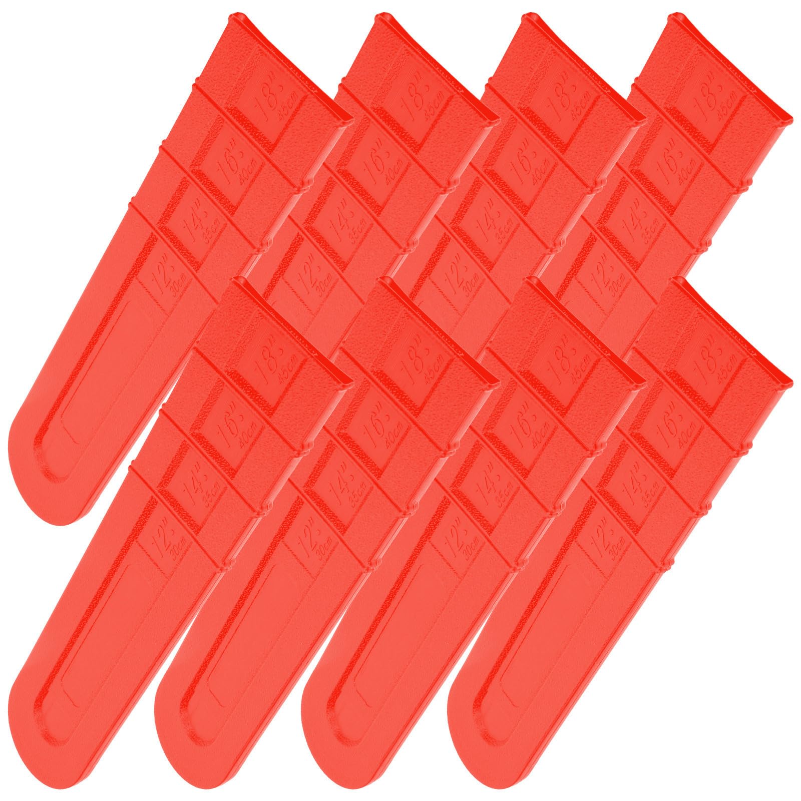 Manchon de protection pour tronçonneuse rouge KICHOUSE en plastique, lot de 8 pièces