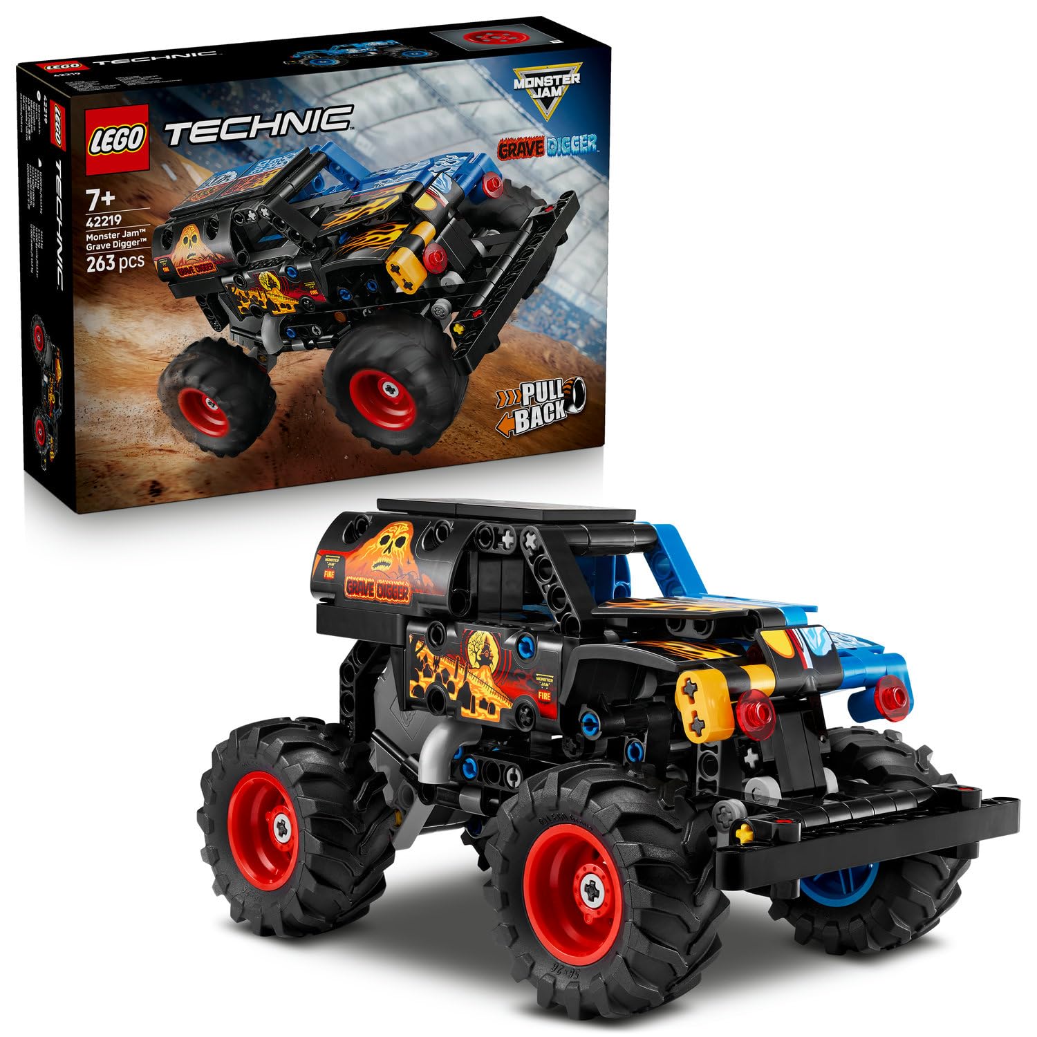 LEGO Technic Monster Jam Grave Digger Ateş ve Buz 42219 | 7 Yaş ve