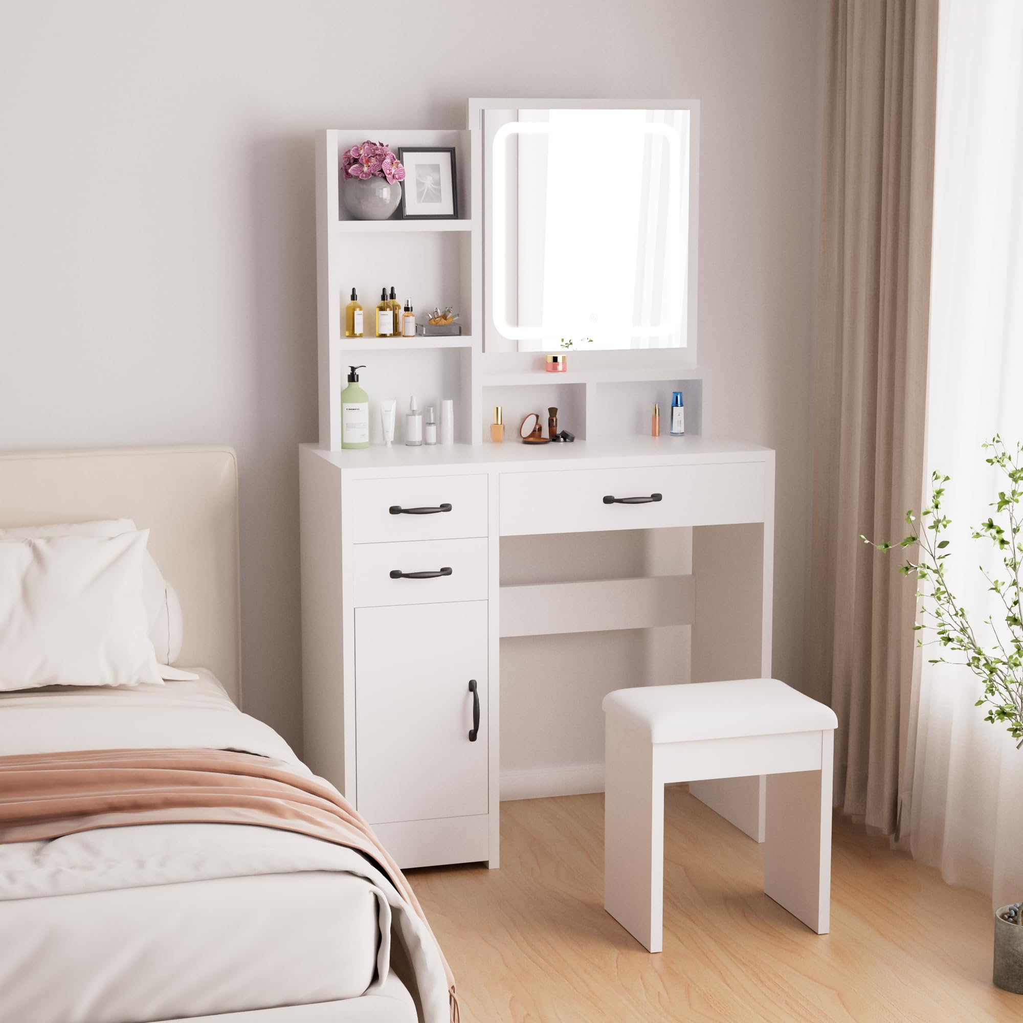 Amazon｜FTPZYLZ コンパクトドレッサー 2 点セット 幅 75cm 化粧台