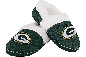 Green Bay Packers Team Color Flannel Moccasin Slippers