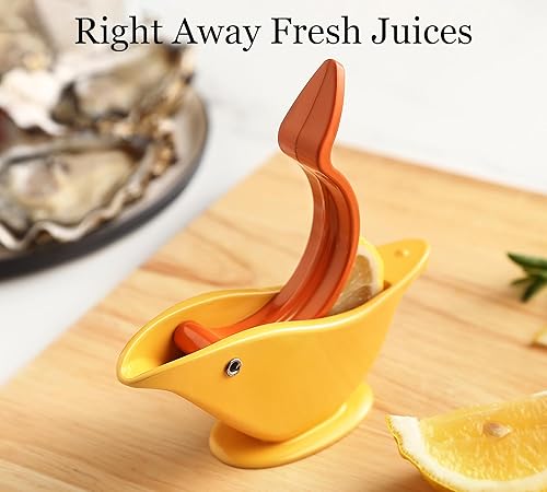 Miniatura 5 de Manual del exprimidor del limón del pájaro, exprimidor de la rebanada del limón del metal, exprimidor de la rebanada de la lima, mano del exprimidor