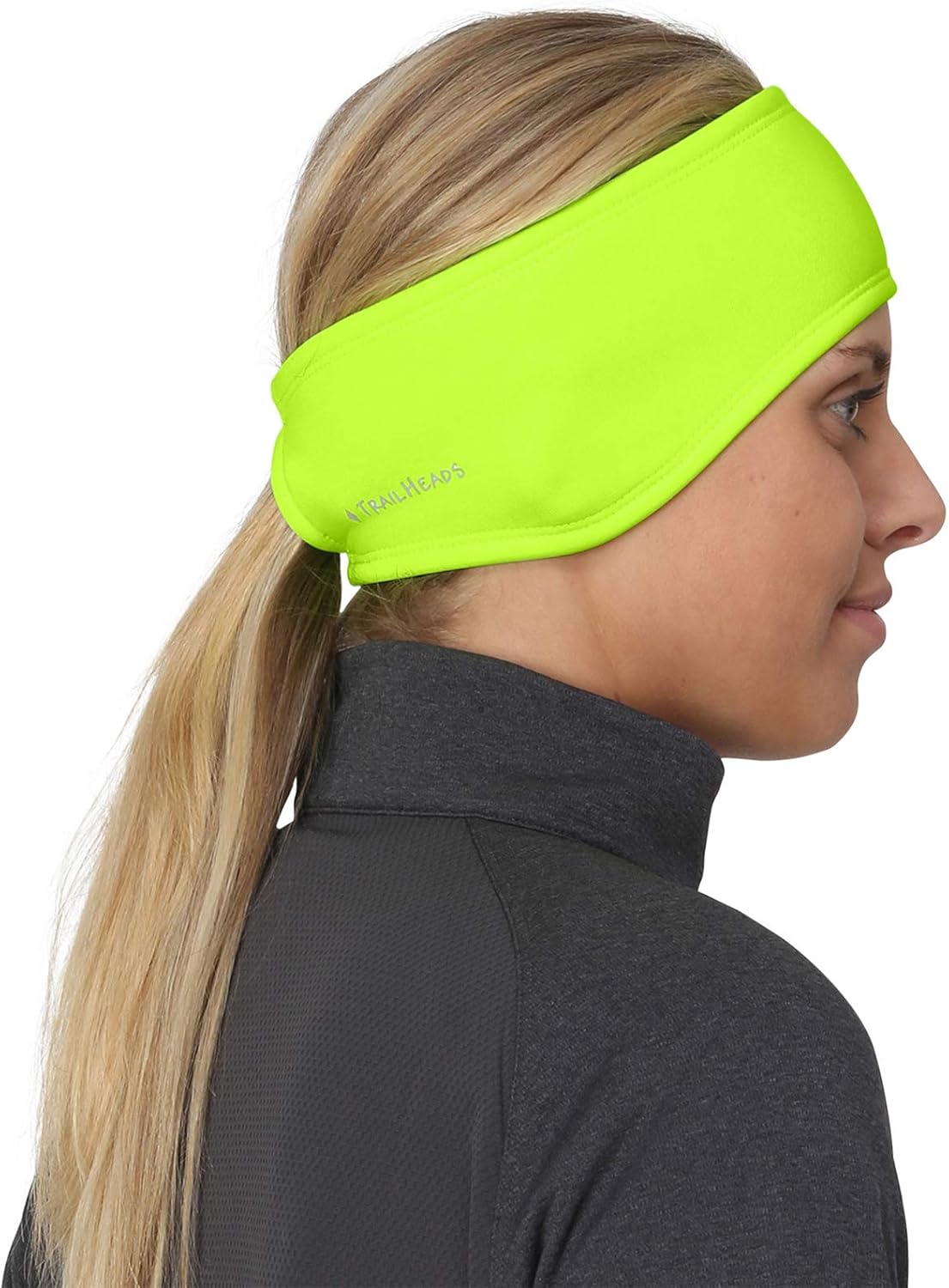 TrailHeads Womens Ponytail Headband - Moisture Wicking Hair Headband for Running, Winter, Workout - Athletic Headband Women