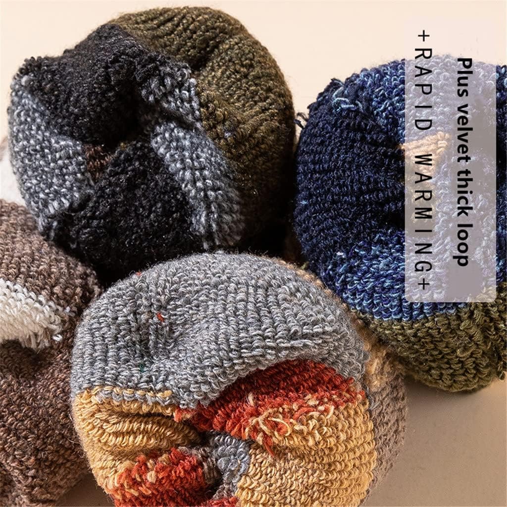 Thermal Winter Man Socks Super Thicker Men's Warm British Checkered Against Cold Male Sock