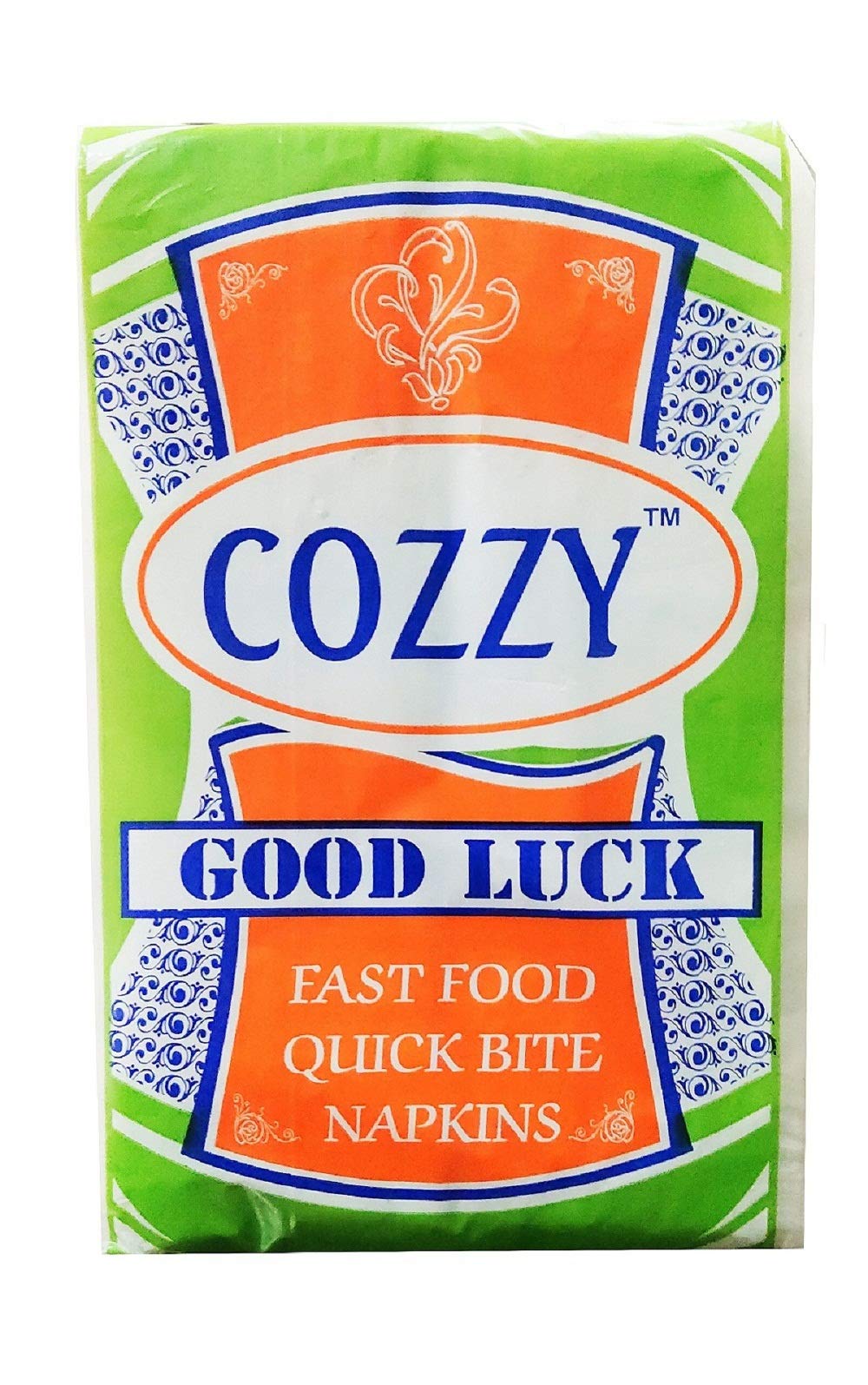 COZZY GOODLUCK FAST FOOD NAPKINS - PACK OF TEN - 9" x 9"