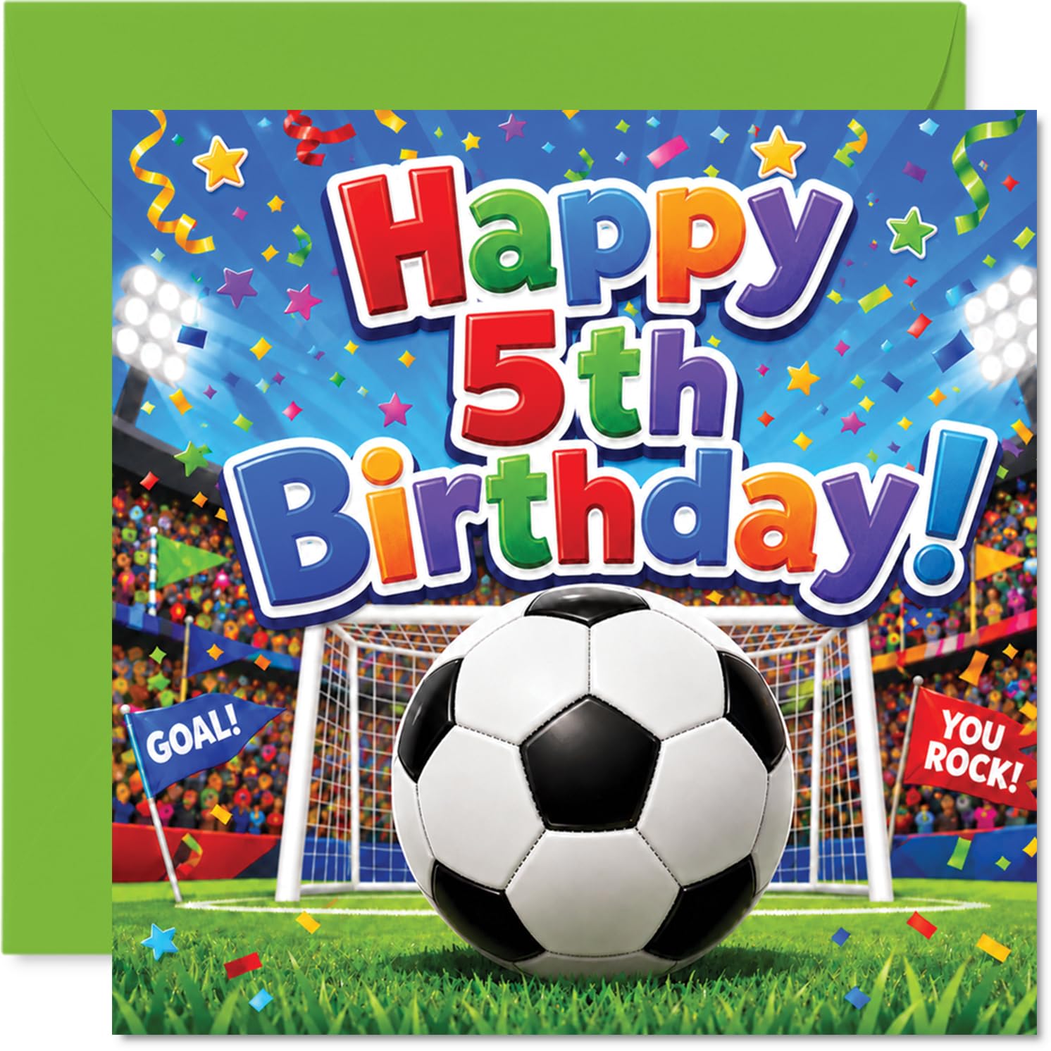 Playful 5th Birthday Card, Kick-start Their Big Day