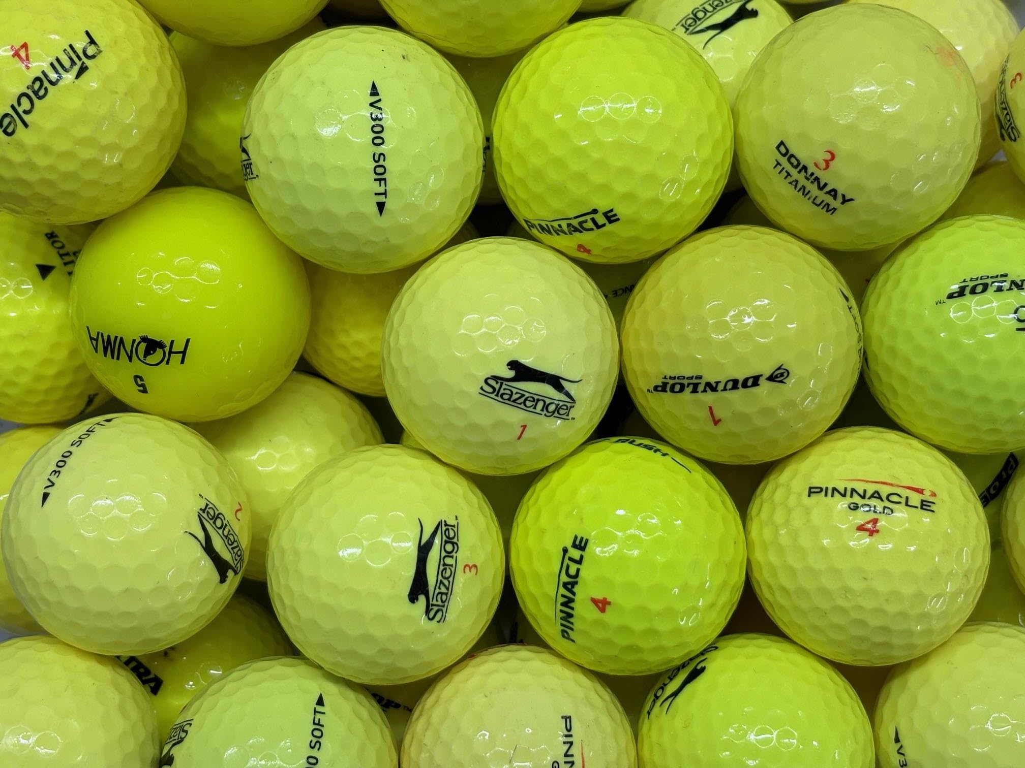 pro lake balls 24 Yellow Value Golf Balls - Pearl/Grade A Lake Balls (used not new)