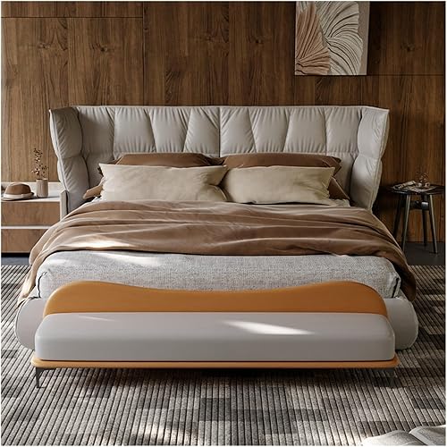 WAOCEO Foot of Bed Bench End of Bed Bench, Leather Long Bench, Modern Upholstere