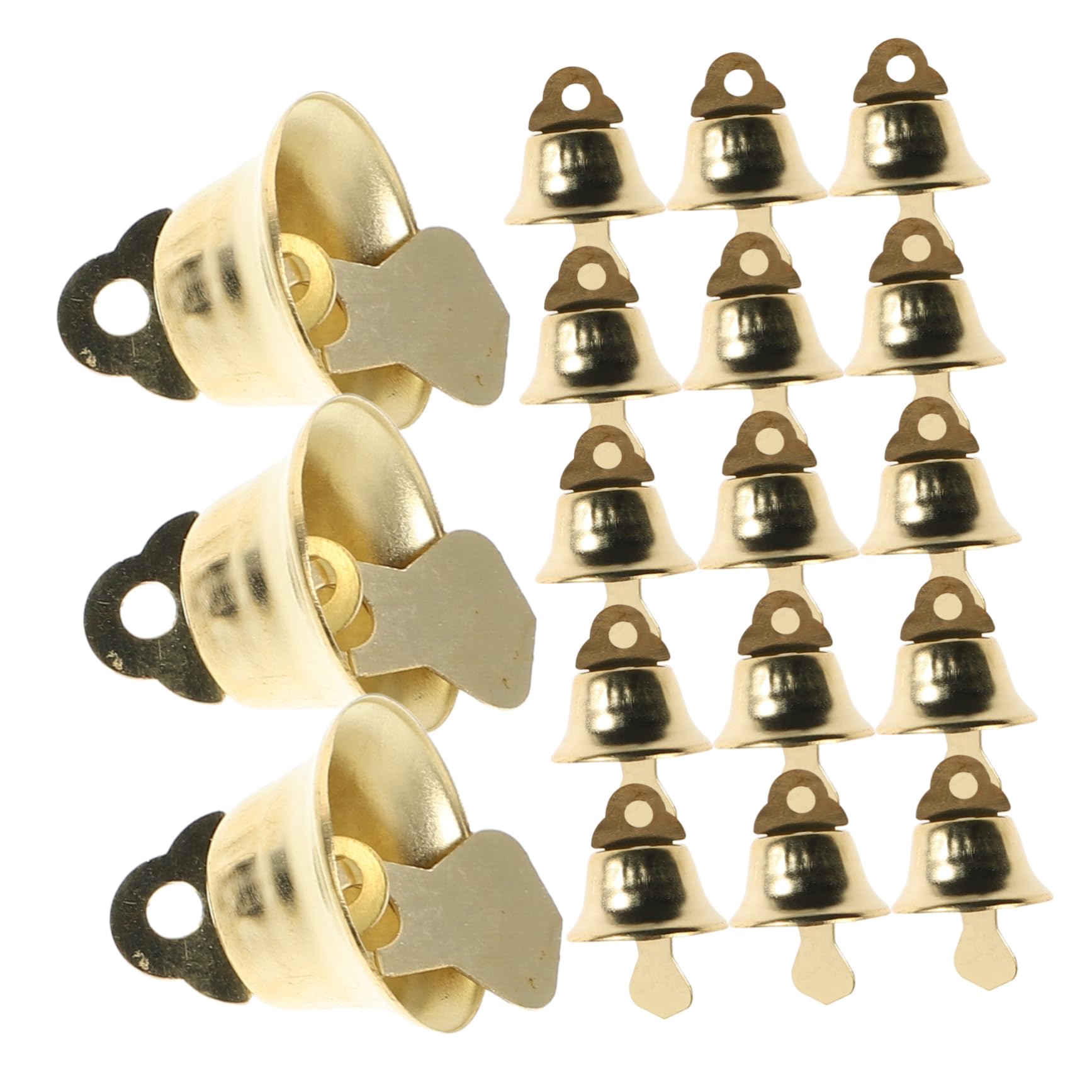 BESPORTBLE 120pezzi Mini Campana di Natale Ciondolo Pendente Ornamento Ciondolo DIY Dorato per Albero di Natale