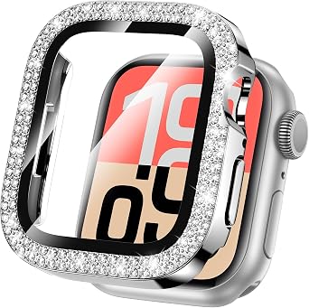 Goton 40mm Bling Case with Glass for Apple Watch Series 4/5/6, SE 3/2/1