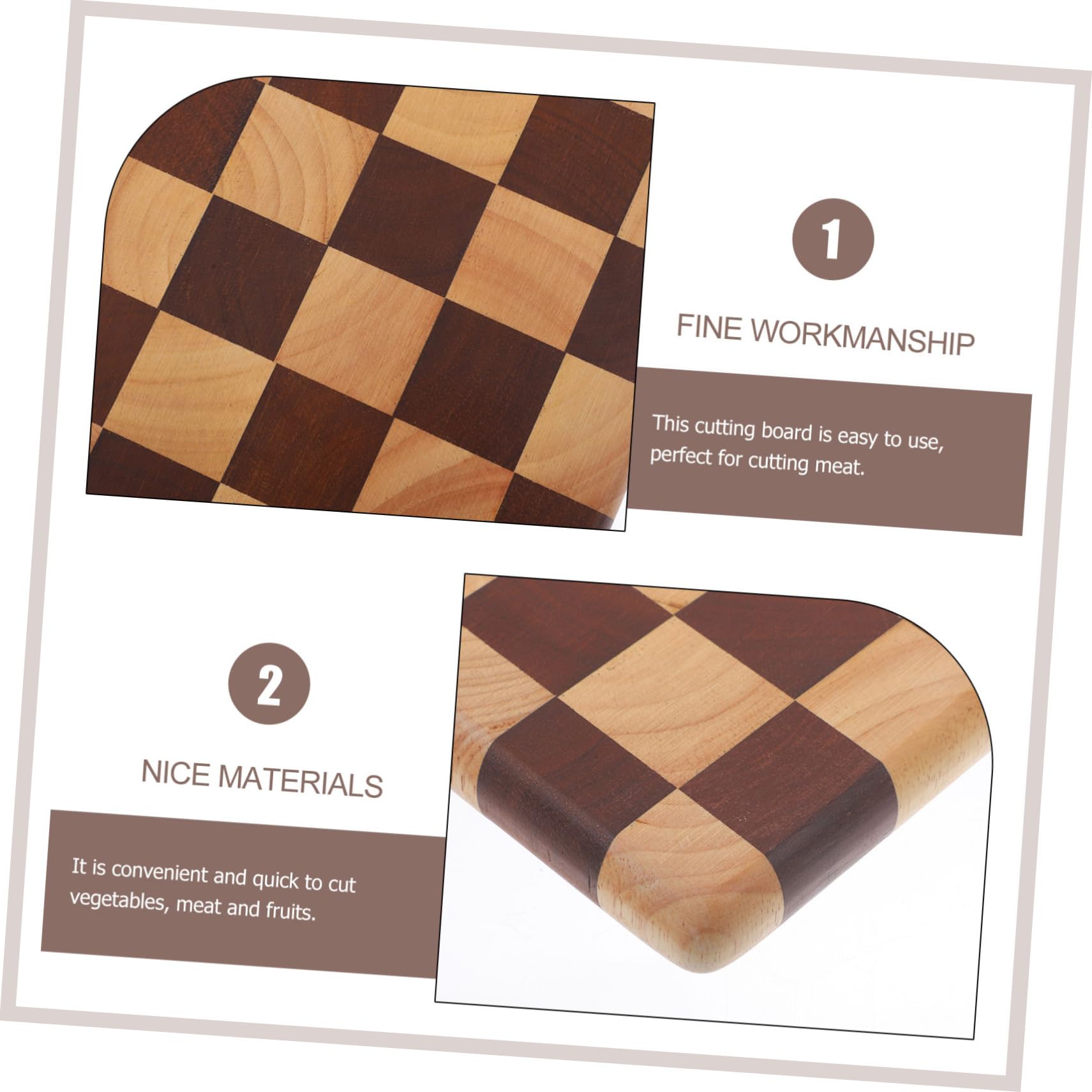 Zerodeko Tagliere in Legno di Acacia per Carne e Verdura, Facile da Usare, Resistente a Usura e Crepe, per Preparare Pasti in Famiglia