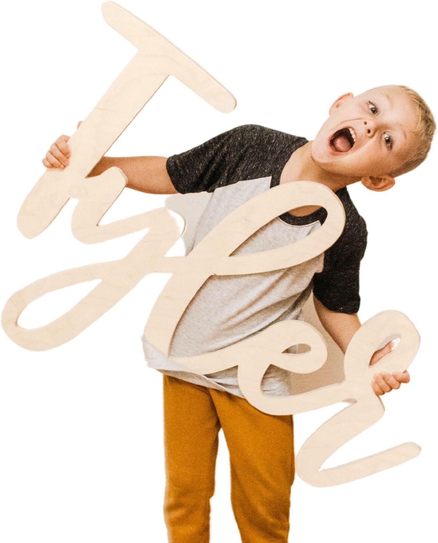 Custom Wood Name Sign for Nursery or Kids Room, Instant Font Preview, Multiple Styles Available Unpainted, Painted or Stained, Personalized Baby Gift (Unpainted Quick Ship Name Sign)