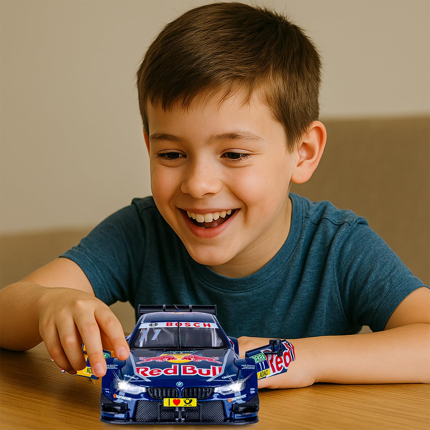JAMARA 402629 BMW DTM GT3 Diecast 1:24 con batterie a bottone – Modellino di auto giocattolo per bambini, modello auto in miniatura, idea regalo per bambini, porta apri/chiusura manuale