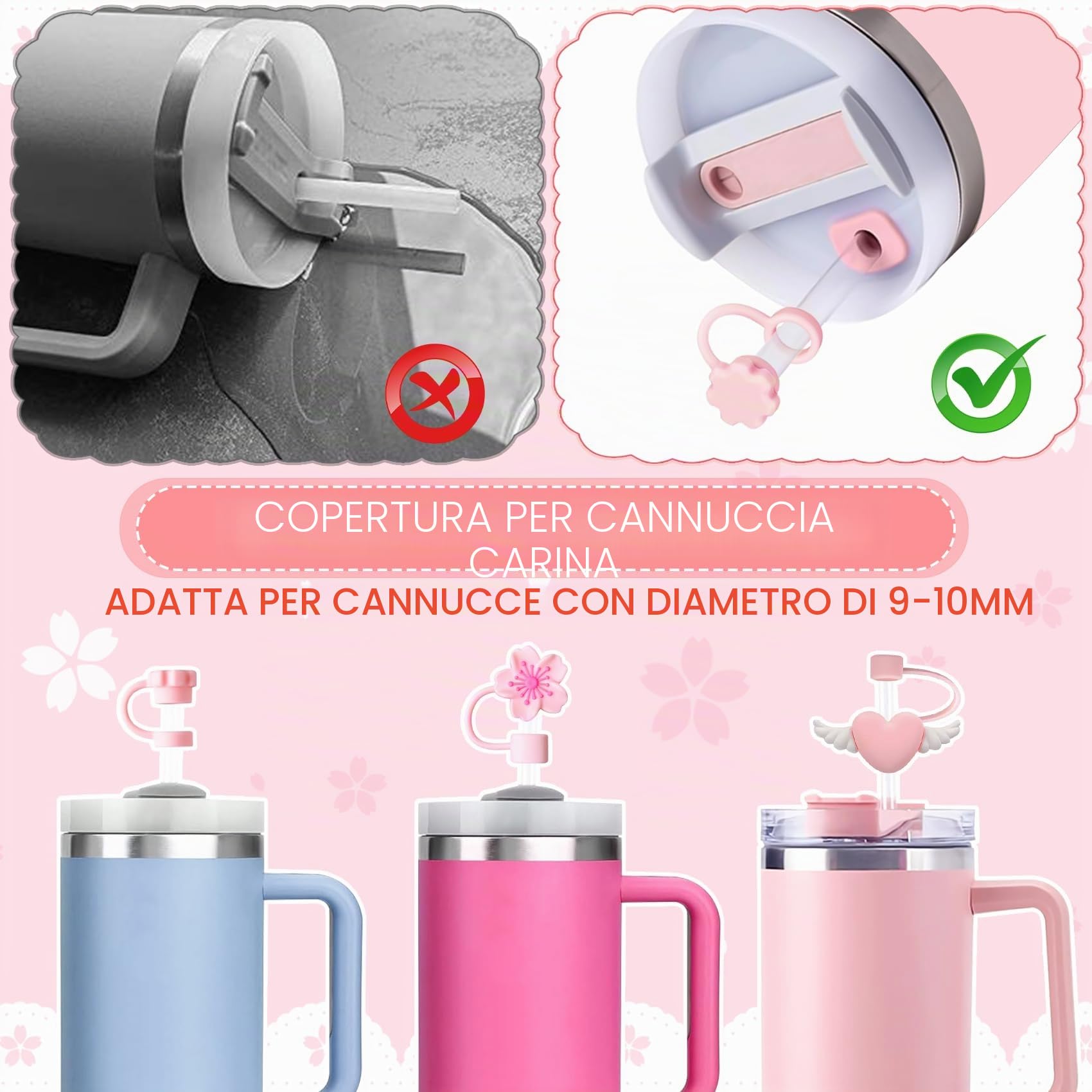 Stanley Cup - Accessori per bicchieri 1,2 l, 12 pezzi Stanley