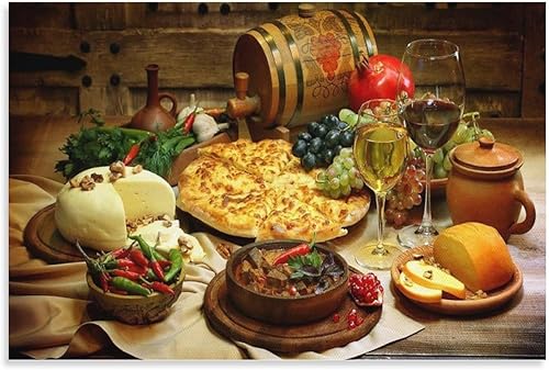 Impresiones En Lienzo Para Decoración Del Hogar, Cuadro De Frutas Y Bebidas Para Restaurante, Lienzo Cocina Pósteres e impresiones artísticas de