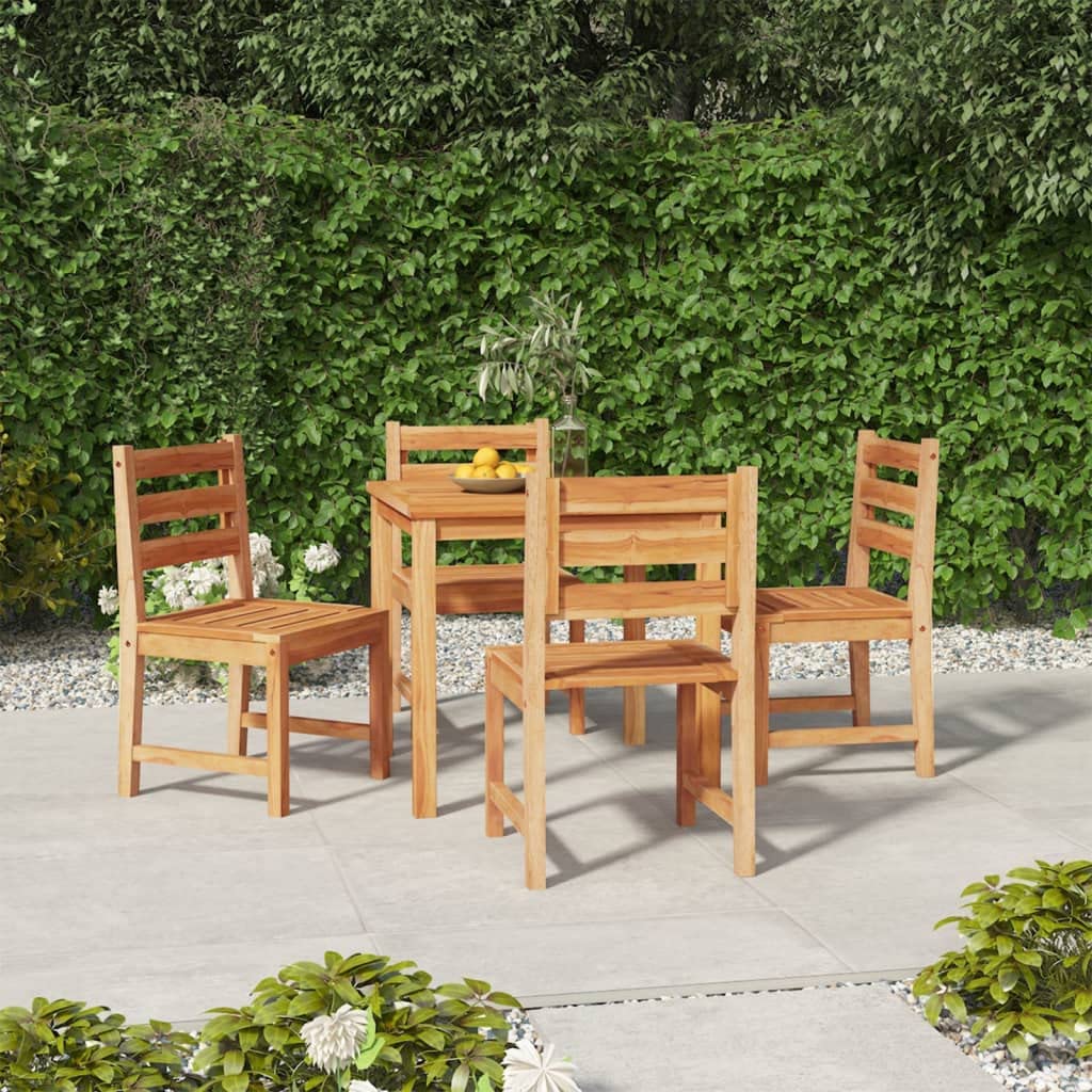Mobili,Mobili da esterno,Set di mobili da giardino,Set da pranzo da giardino in legno massello di teak da 5 pezzi