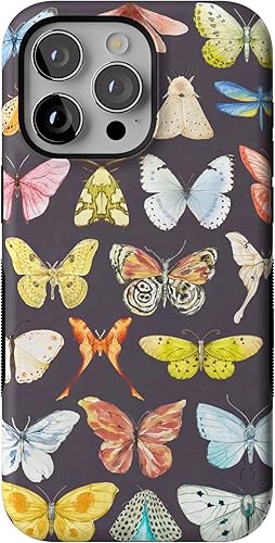 Vista 961 de Casely Funda para iPhone 15 Pro Max Jardín Secreto Flores mixtas Funda atrevida Compatible con MagSafe y botón de acción Secret Garden