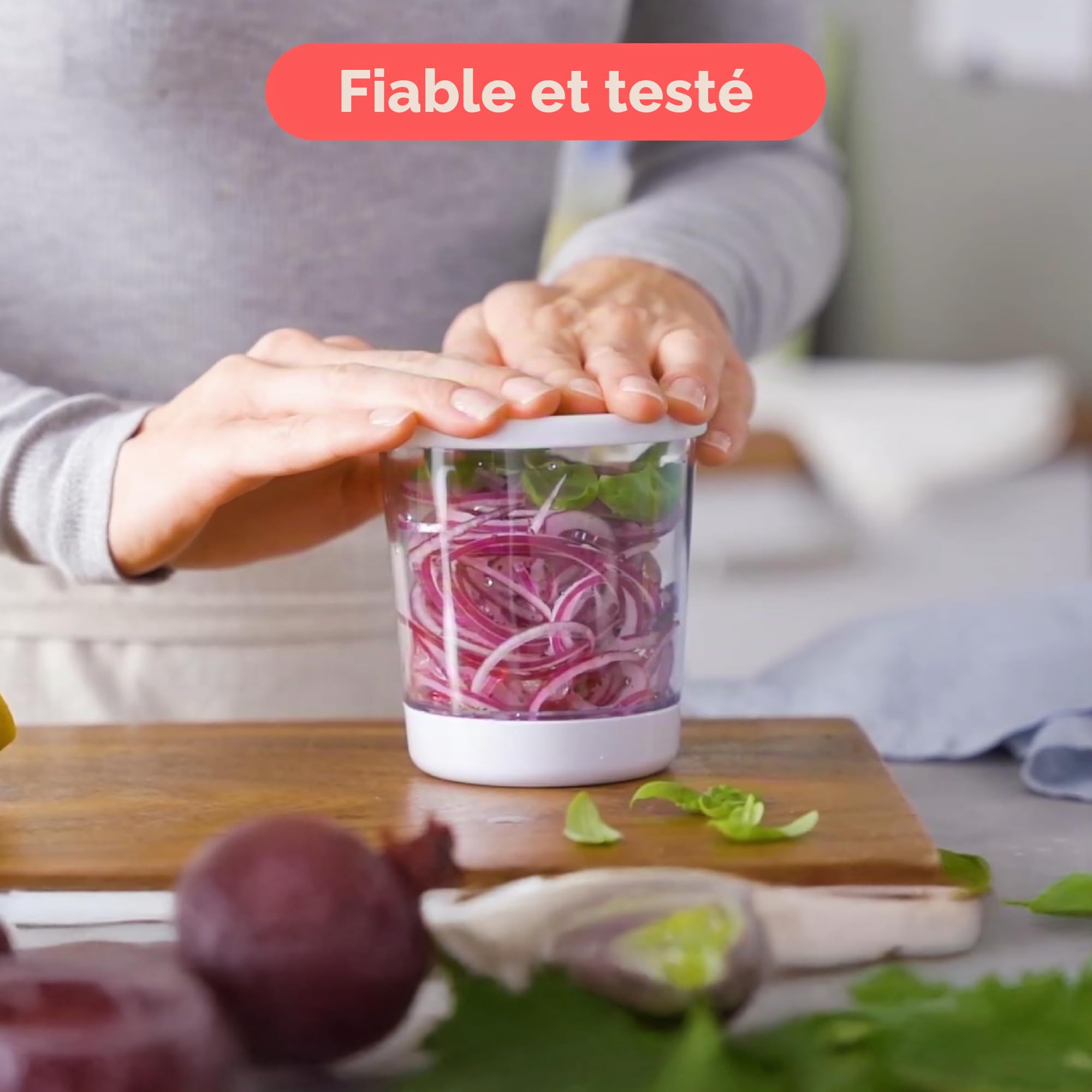 Spiraliseur de Légumes Manuel Multifonction 4-en-1 - Coupe Légumes Spirale pour Tagliatelles Courgette Carotte Concombre