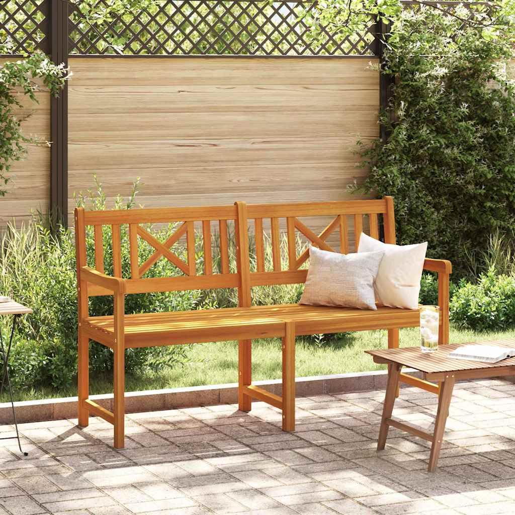 Ławka ogrodowa naturalna 150 x 56 x 90 cm lite drewno akacjowe