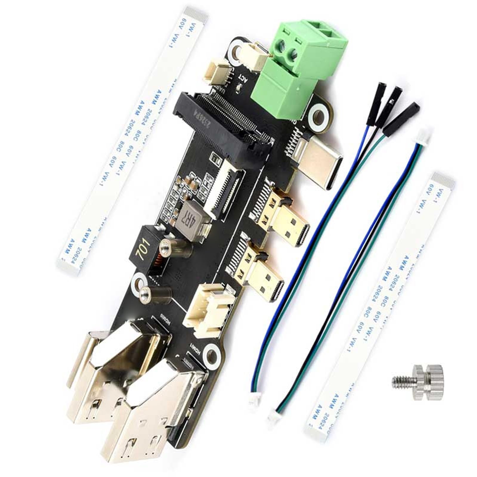 Carte PCIe double sortie 4K adaptateur extension processeur informatique - 8