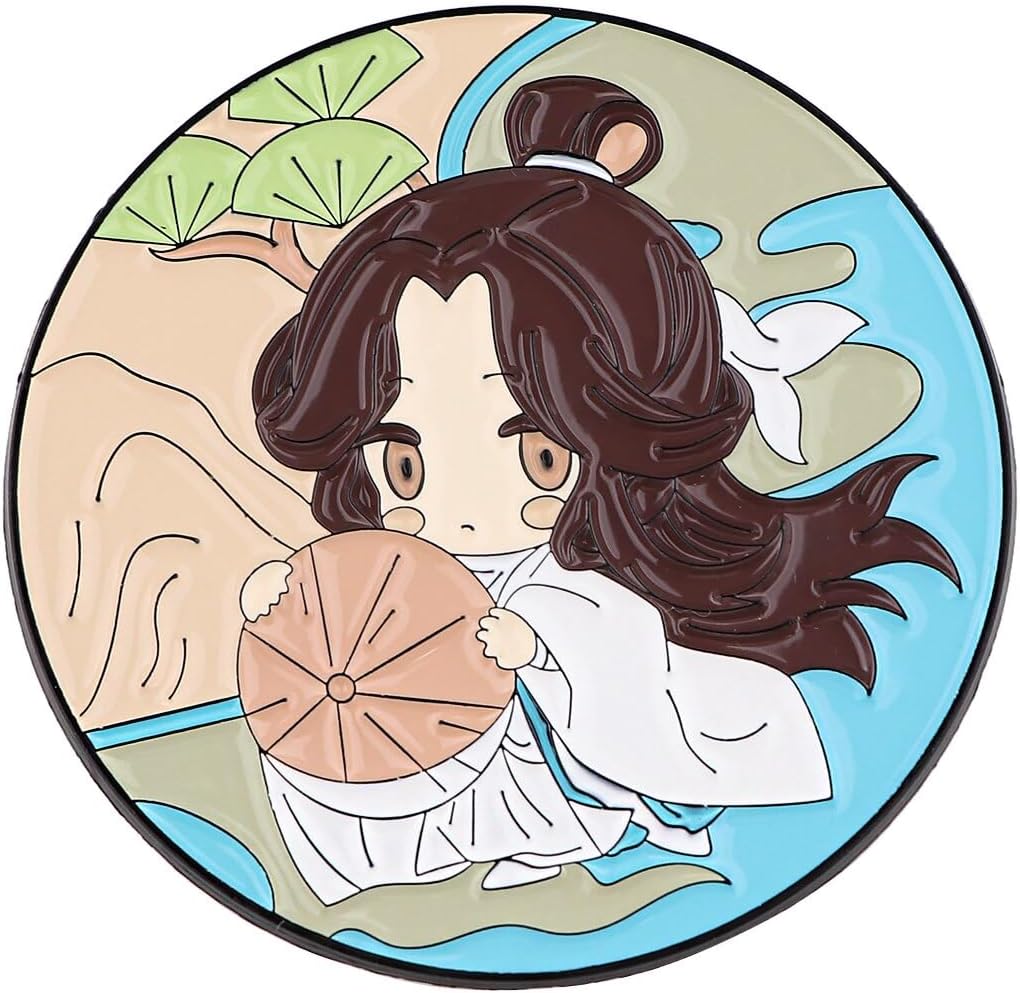 PinstantTian Guan Ci Fu Heaven's Official Blessing Anime Hua Cheng Xie Lian 2" Enamel Pin, 2 Inches Tall, Enamel, metal