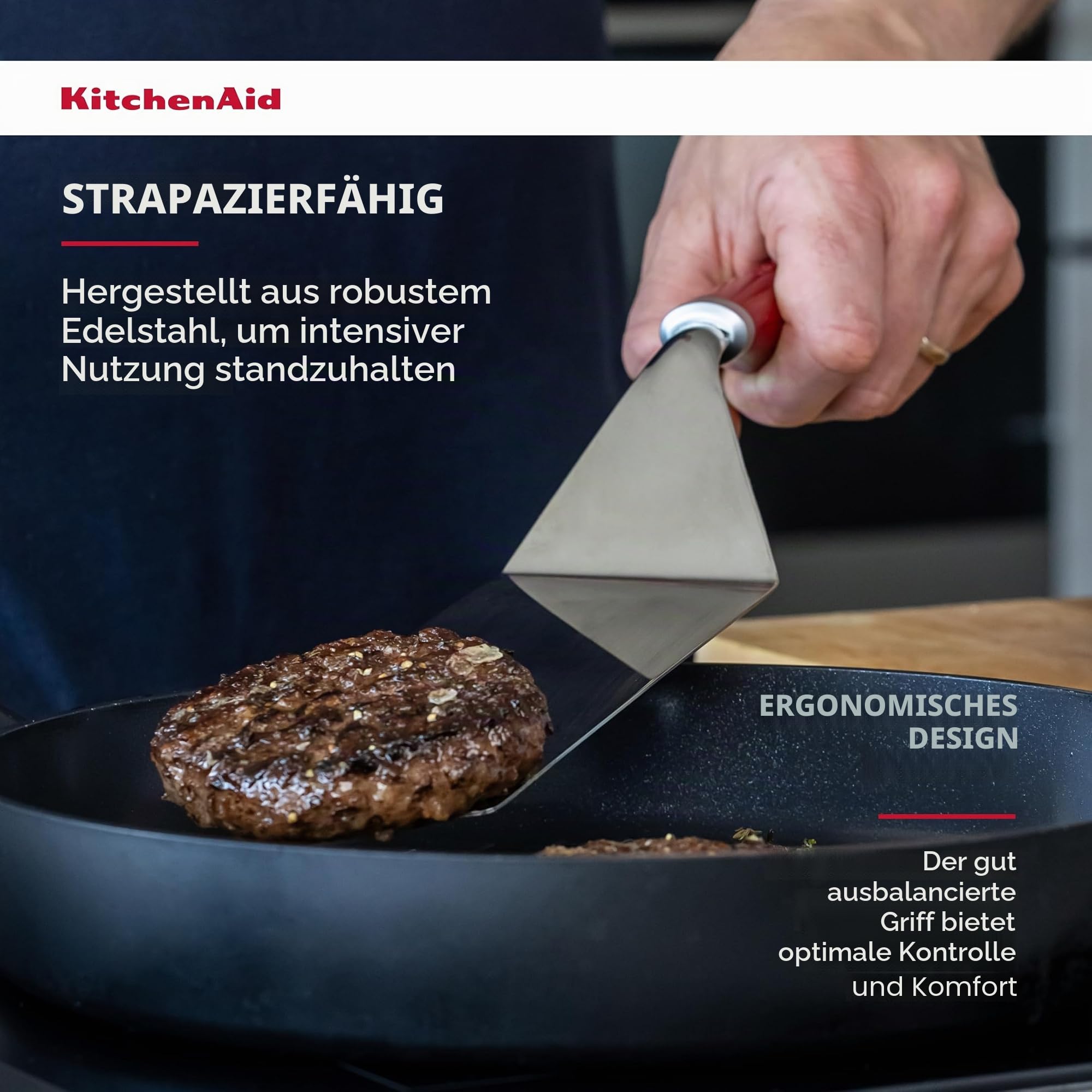 KitchenAid 3er-Set zum Grillen für den Innenbereich - Empire Rot