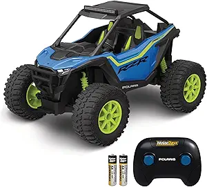 Polaris RZR Remote Control UTV – 1:14 Scale 2WD RC Car, Officially Licensed Polaris RZR, Full-Function 2.4GHz Radio Control, USB Rechargeable, Ready to Run, Blue