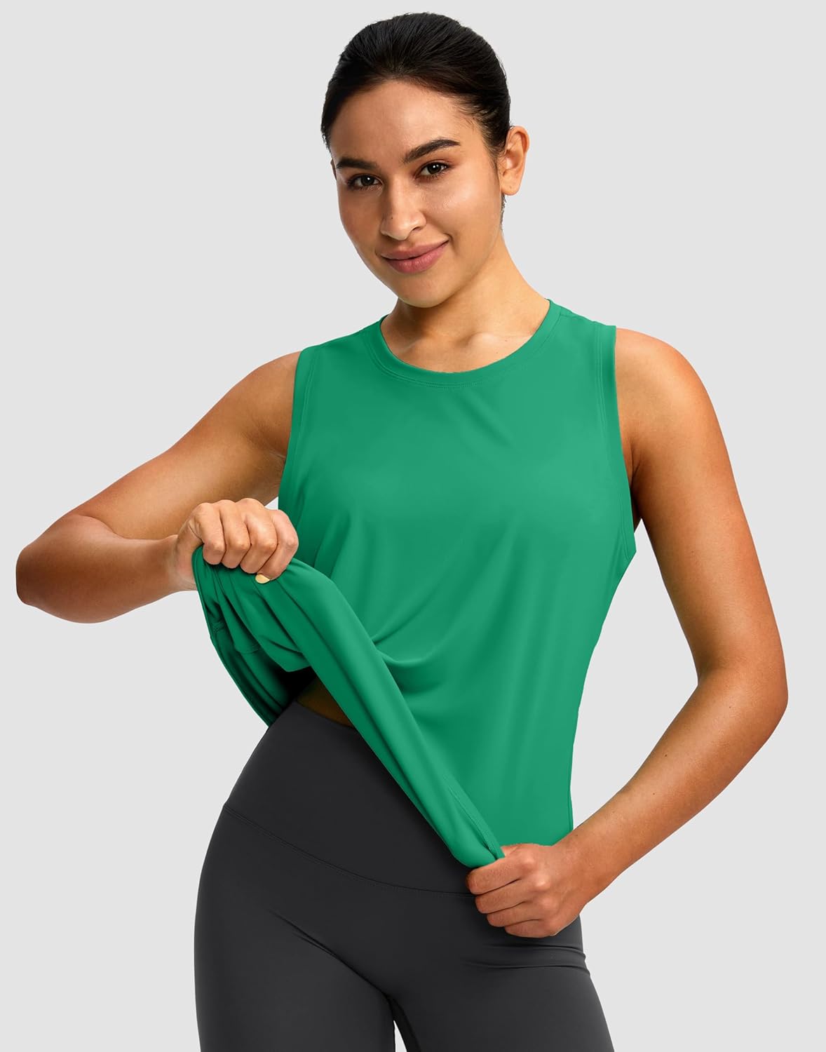 Women's Workout Tops Racerback Athletic Tank Tops Sleeveless Loose Fit Yoga Running Gym Shirts for Women - Image 2