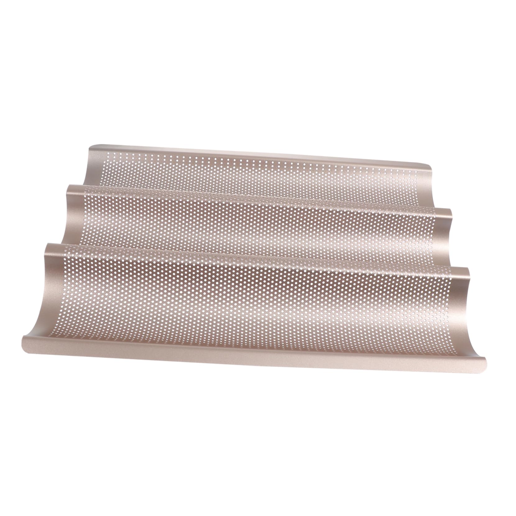 KICHOUSE 1pc Golden Nonstick Baking Tray for Bread Simple Food Baking Mold for Home Use for Artisan French Bread and Whole Loaves for Kitchens and Bakeries