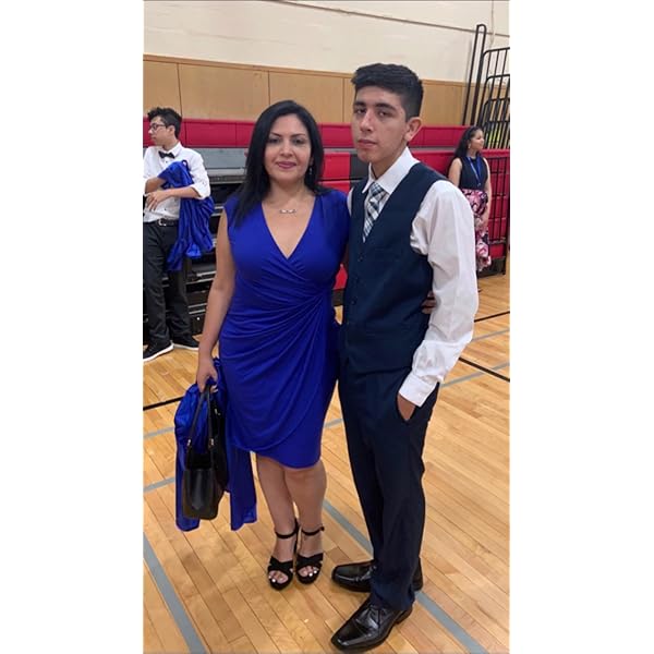 Berydress Women's V-Neck Short Sleeve Solid Stretchy Cocktail Wrap Dress Fitted Knee Length Black Dress (XL, 6028-black)