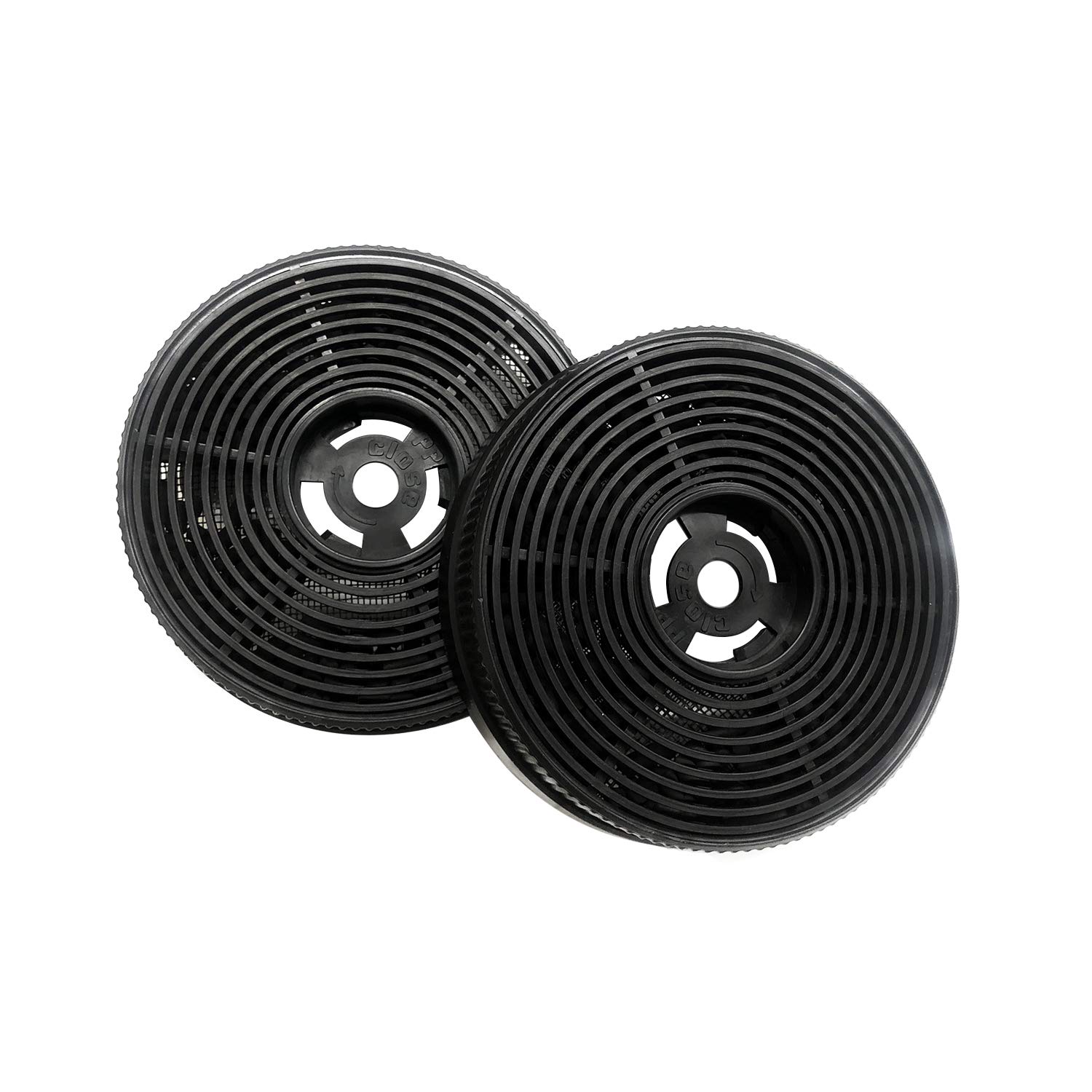 Lot De 2 Filtres à Charbon Actif 175mm Pour Hottes Aspirantes - Compatible Respekta Miz0031, Klarstein, PKM Co4 - Rechange