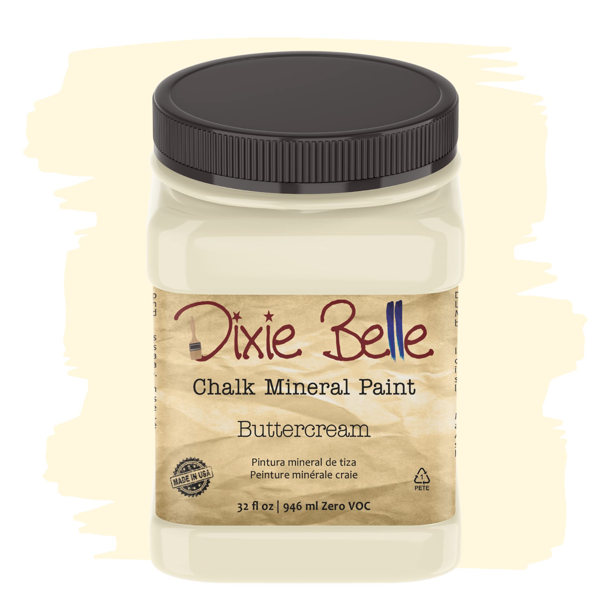 Dixie Belle Chalk Mineral Paint – Buttercream (32oz)