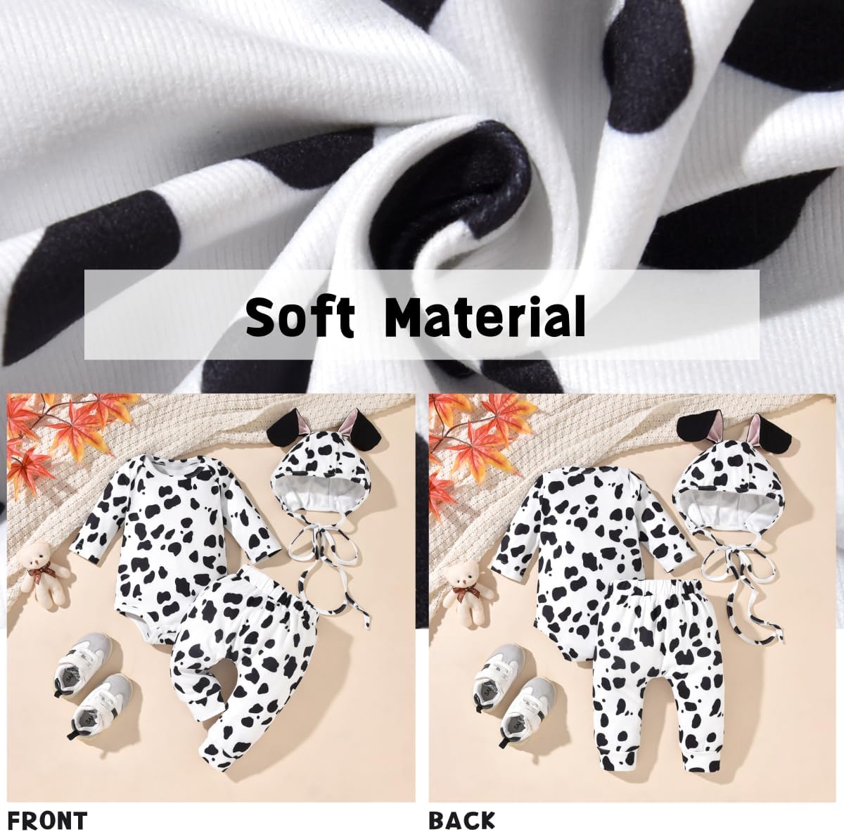 Aalizzwell Newborn Baby Boys Girls Halloween Clothes Dalmatians Outfit - Image 5