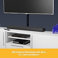 Vista 6 de D-Line Ocultador de cable semicircular, cubierta de cable patentada, ocultar cables de montaje en pared de TV, canaleta para cables, cubiertas