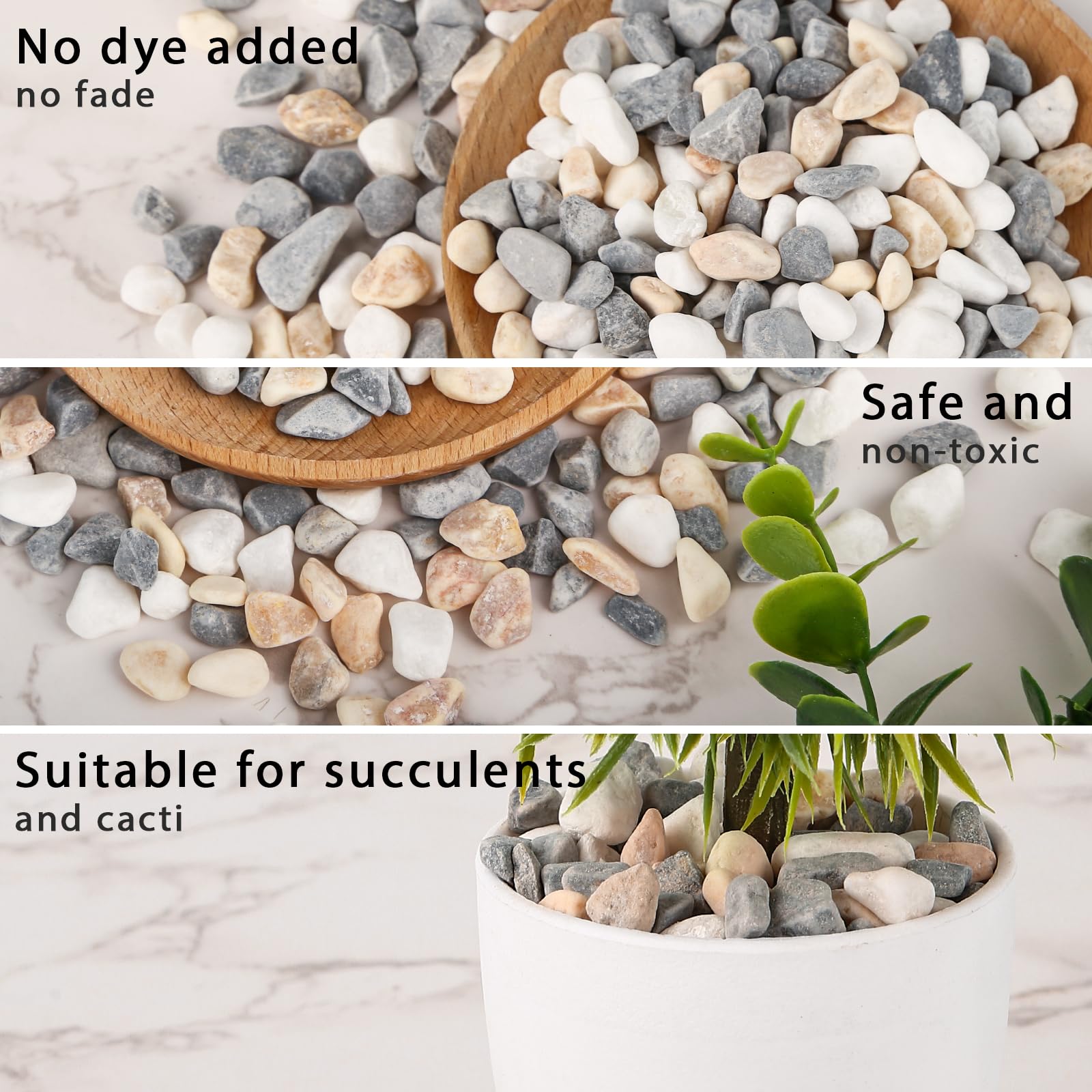VGOODALL 900g Gravel Pebbles Mixed Colour - Image 3