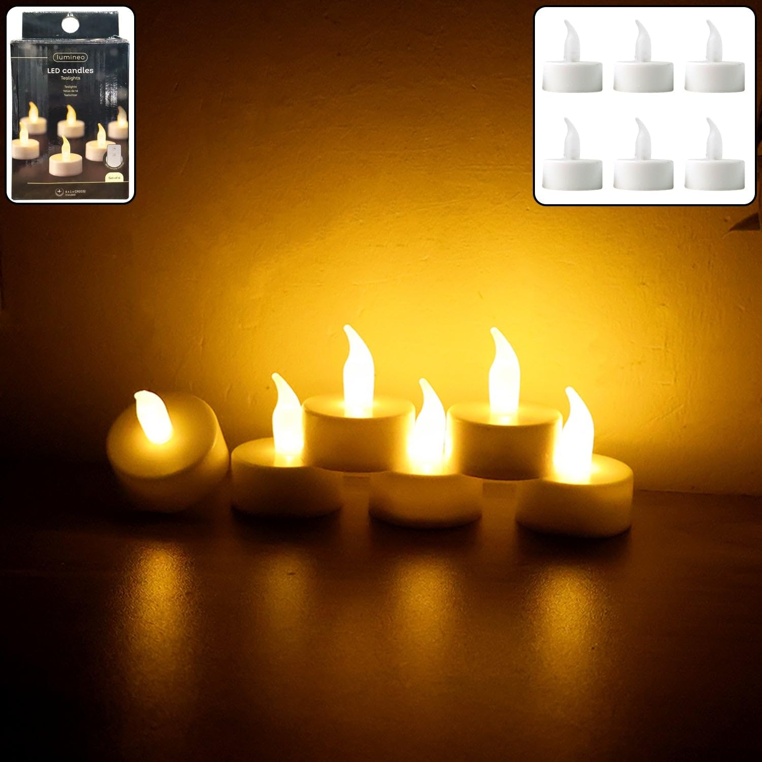 LED Flameless Tealight Candles Lights (6 Pc/Without Remote)-image-24