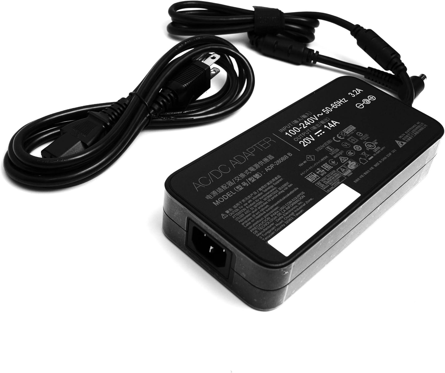Genuine 280W AC/DC Power Adapter (957-17E21P-101) for MSI GE/GL with RTX 2070/RTX 2080 Laptops