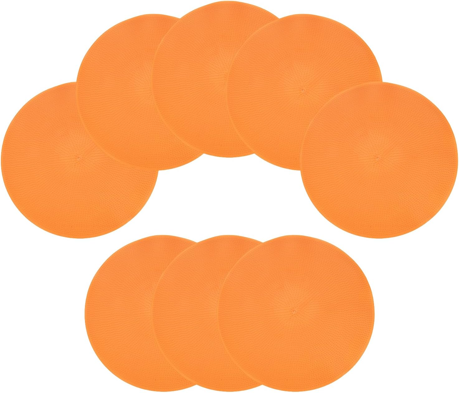 Spot Markers for Agility Dot, Non-Slip Poly Spots Floor Dots Flat Field Soccer Training Equipment 9 in & 8 Pcs & Orange -Fitting for (Gym/Sports/Training/PE Games/Dance)