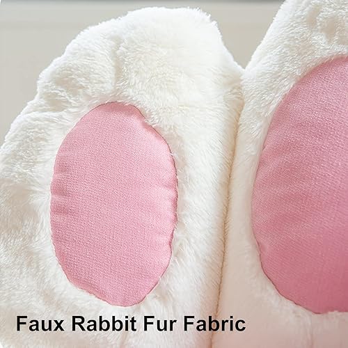 Miniatura 5 de Funda para puf con forma de pata de gato (sin relleno), lavable de alta calidad, suave, de piel sintética de conejo, funda para sofá perezoso para