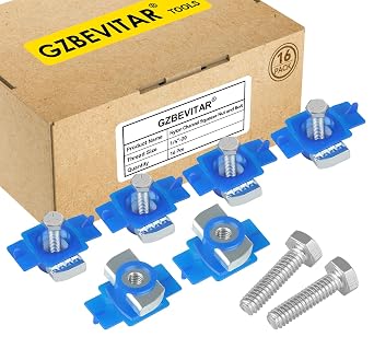 1/4"-20 Nylon Channel Squeeze Nut and Bolt, 8mm Thickened Strut Channel Cone Nuts, Easy Positioning for American Channel Support Systems, Perfect for Solar Panels Mounting 16