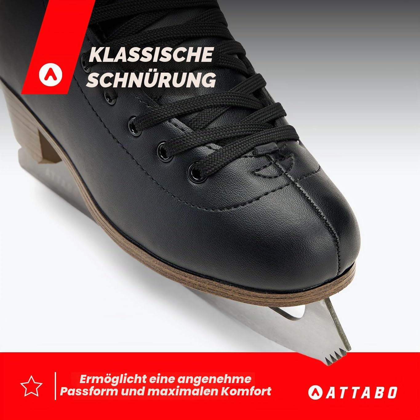 ATTABO ISLA Kinder Eiskunstlauf Schlittschuhe | PVC-Obermaterial | Edelstahlkufen | Verstärkte Knöchelstütze | Sicherer Halt & Komfort | Für Anfänger & Fortgeschrittene