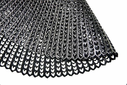 Miniatura 2 de Wintop - Mantel individual redondo de vinilo de 16.5 pulgadas, diseño hueco, juego de 6, plata, corazones circulares