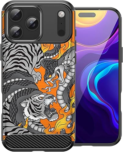 Miniatura 9 de CasesOnDeck - Funda compatible con Apple iPhone 17 Pro Max, diseño de TPU con patrón pictórico, flexible, delgada y elegante (casete retro) Casete