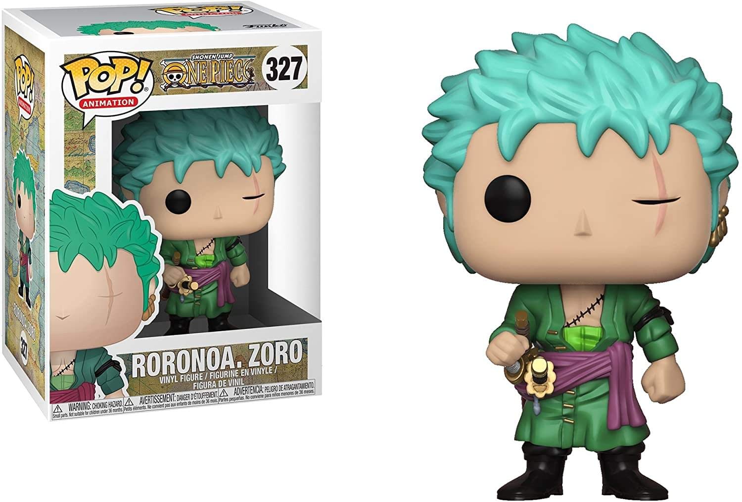 Funko Pop! Animation: One Piece : Roronoa Zoro - Collectable Vinyl Figure - Gift Idea - Official Merchandise - Toys for Kids & Adults - Anime Fans - Model Figure for Collectors and Display Blue