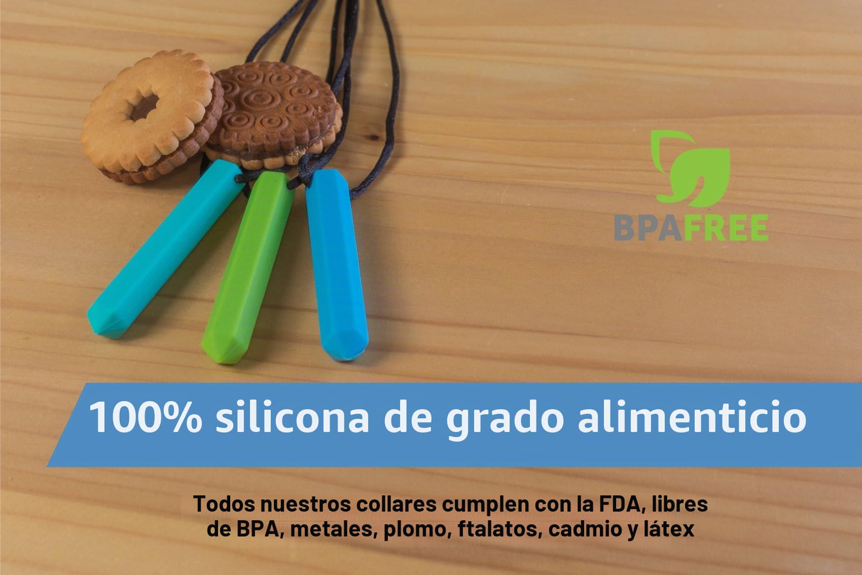 Tilcare Chew Chew Colgante (8 paquetes) - Lo mejor para niños o adultos a los que les gusta morder o tienen autismo - Colgante de silicona para masticar - Colgante masticable para niños y niñas