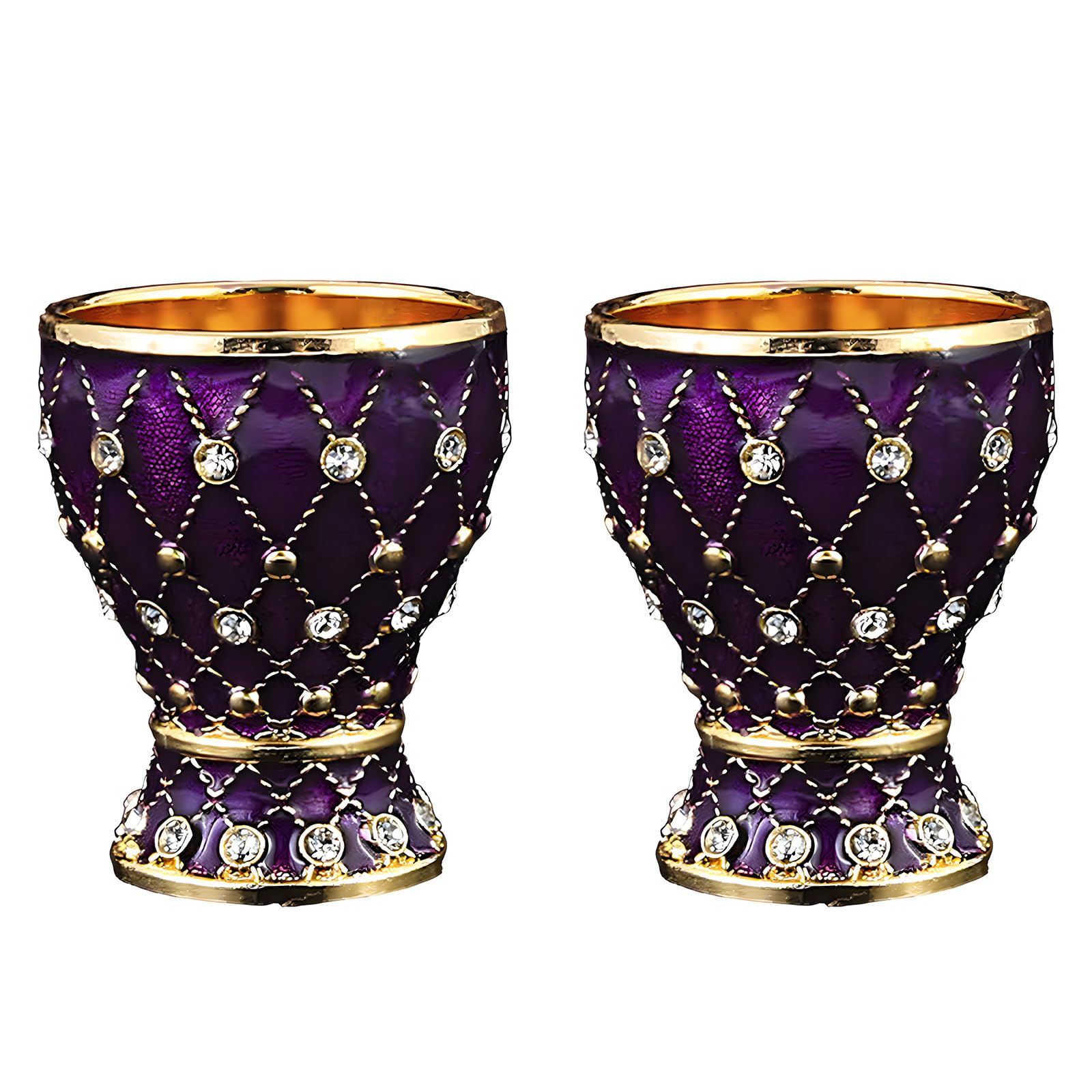 OSNIYAW European Goblet with Delicate Rhinestones Accent Glasswares Wine Chalices for Whiskeys Ice Drink Cocktail Glass