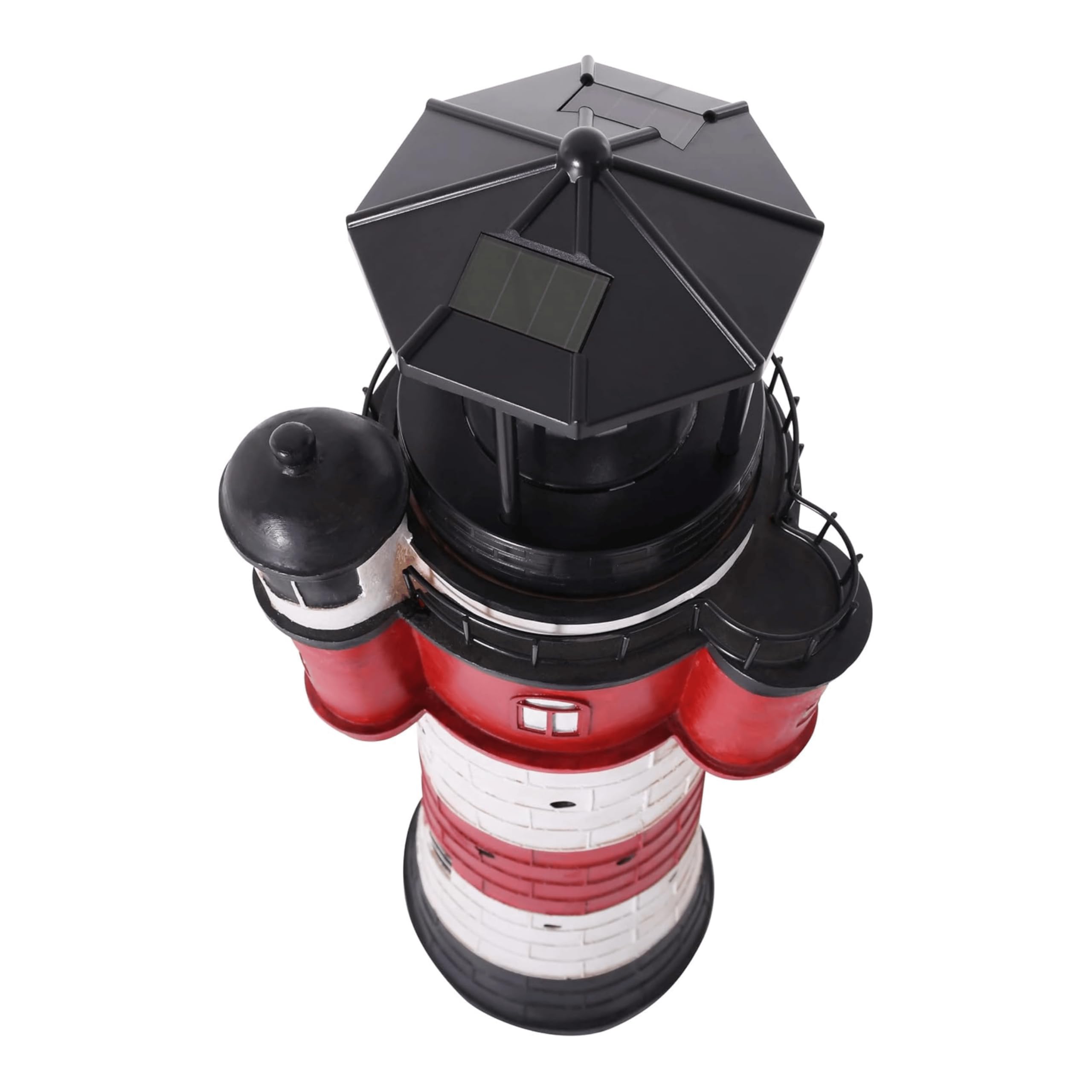 Westerholt Solar Leuchtturm Roter Sand mit rotierendem Led-Reflektor 50 cm | Original