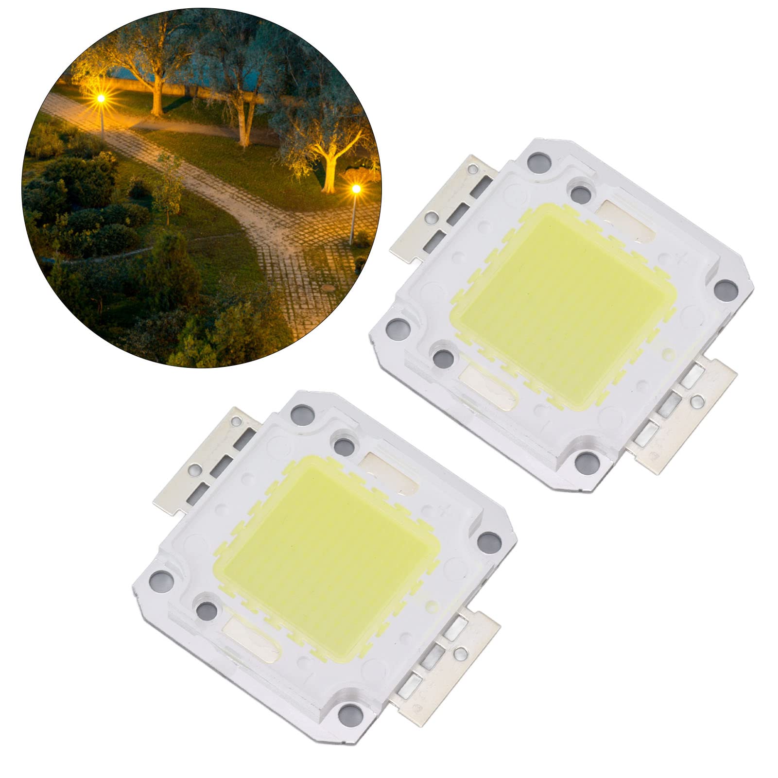 Moduł świetlny COB LED 100 W, wysoka moc, jasność 9600 lm, barwa światła 6000 K, białe światło, napięcie 32 V, do oświetlenia scenicznego, reflektorów LED, lamp ulicznych, lamp